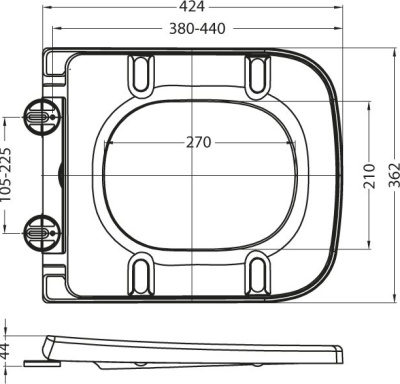Сиденье для унитаза BelBagno Alpina BB309SC с микролифтом