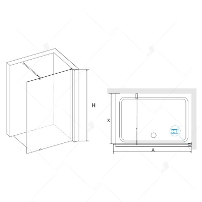 Душевая перегородка RGW Walk In WA-02 110 профиль Хром стекло прозрачное
