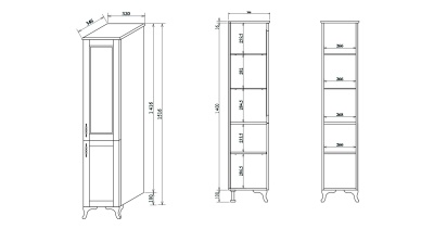 Шкаф пенал Sanflor Глория 32 L С000005722 Белый