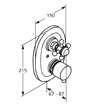 Смеситель для душа Kludi Adlon 517204520 с термостатом Золото 23 карат