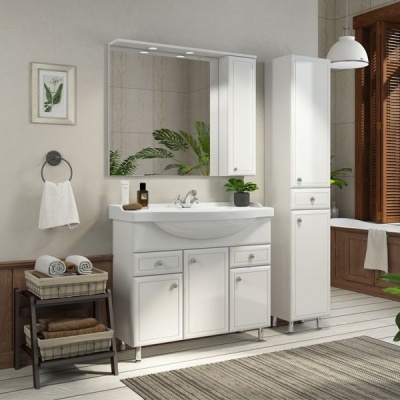 Тумба с раковиной Comforty Сочи 100 4134582 Белая