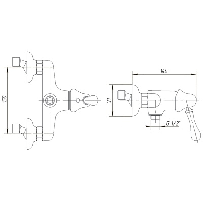 Смеситель для душа Migliore Maya ML.MAY-8938 Хром ML.MAY-8938.CR