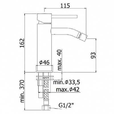 Смеситель для биде Paffoni Light LIG131CR Хром