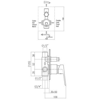 Смеситель для душа Webert Sax Evolution SE860101740 Белый матовый