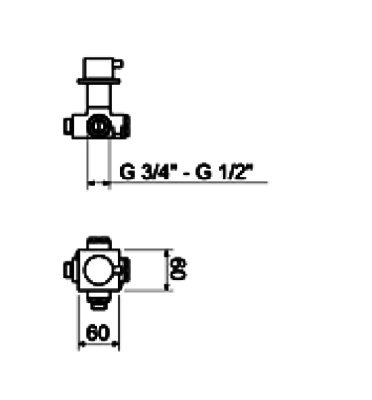 Вентиль запорный Webert Elio EL690101 Хром G1/2