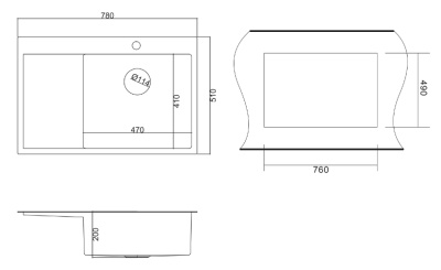 Кухонная мойка Paulmark Elde 78 PM807851-BSR Брашированная сталь