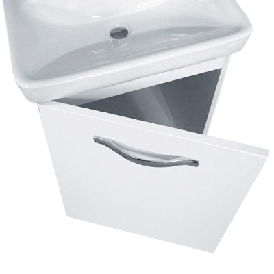 Тумба под раковину Dreja Almi 50 99.0502 подвесная Белый глянец