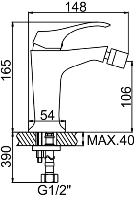 Смеситель для биде Zerix LR5042C ZX0008 Бронза