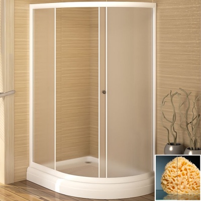 Душевой уголок Radomir 120x90 L 1-03-1-1-0-0100 с поддоном профиль Белый стекло прозрачное