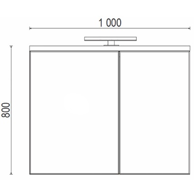 Зеркальный шкаф Акватон Брук 100 1A200702BC010 Белое