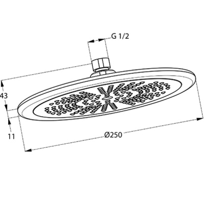 Верхний душ Kludi Freshline 6751105-00 Хром