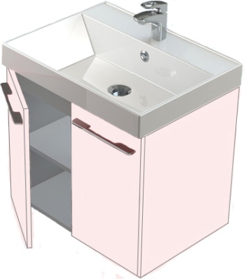 Тумба Astra Form Соло 60 распашные дверцы Белая