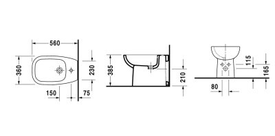 Биде Duravit D Code 22411000002 Белое
