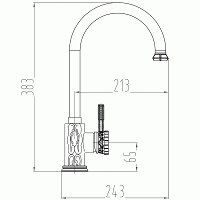 Смеситель для кухни Milacio Villena MC.502.BR Бронза