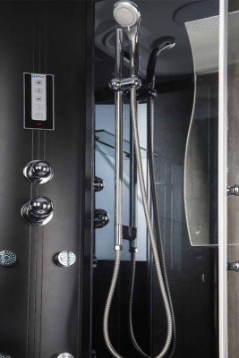 Душевая кабина Erlit Eclipse ER5710TP-C24 100x100 с гидромассажем задняя стенка Зеркальная стекло тонированное