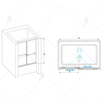 Шторка на ванну RGW Screens SC-60 180x150 профиль Хром стекло прозрачное