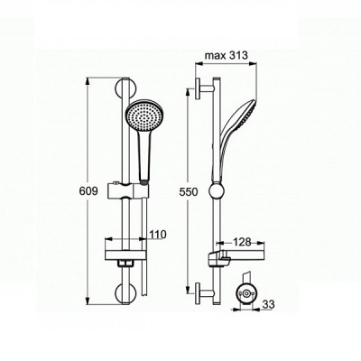 Душевой гарнитур Ideal Standard IdealRain Soft B9412AA Хром