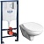 Комплект унитаза Roca Mateo 346200000 с инсталляцией Grohe Rapid SL 38772001 с сиденьем Микролифт и клавишей смыва Хром