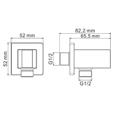 Шланговое подключение WasserKRAFT A086 Хром