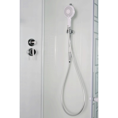 Душевая кабина Bolu Sektors 80х110 BL-110n L профиль Белый стекло прозрачное с художественным рисунком