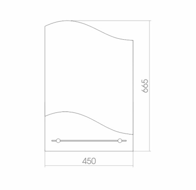 Зеркало Mixline Комфорт Юпитер 45 525477 с полкой с декоративной тонировкой
