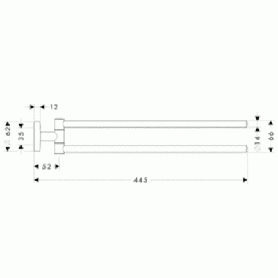 Полотенцедержатель Hansgrohe Logis 40512000 двойной Хром