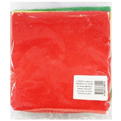 Салфетки из микрофибры Merida Classic СМ005 Синяя Красная Желтая Зеленая