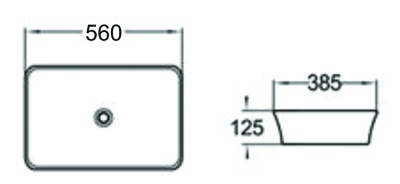 Раковина SantiLine 56 SL-1009 Белая