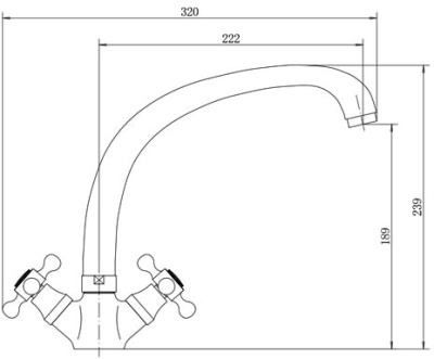 Смеситель для кухни Fashun A4219 Хром