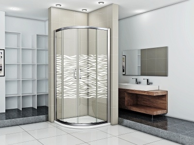 Душевой уголок Good Door Infinity R-80-W-CH 80x80 профиль Хром стекло с рисунком