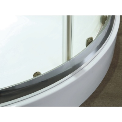 Душевой уголок Grossman GR-9120 185х120 L профиль Хром стекло прозрачное поддон белый