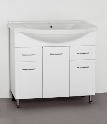 Тумба под раковину Style Line Эко Стандарт 26 Эльбрус 90 Белый глянец