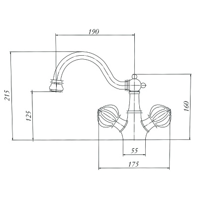 Смеситель для биде Migliore Olivia ML.OLV-5844 Белый Хром