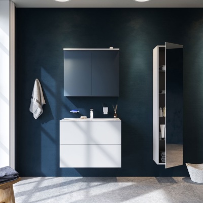 Зеркальный шкаф AM.PM Spirit V2.0 81 с подсветкой Белый