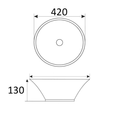Раковина-чаша Mira 42 MR-4242 Белая