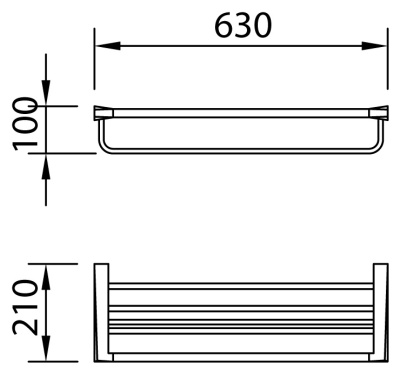 Полка для полотенец Clever Ventu 99479 Хром