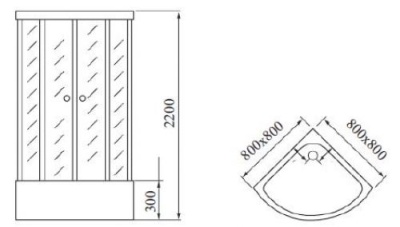 Душевая кабина Timo T-1180 С гидромассажем