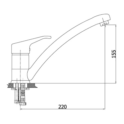 Смеситель для кухни GPD Kalipso MEB20 Хром