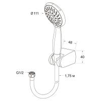 Душевой гарнитур Latuno L80060 Хром
