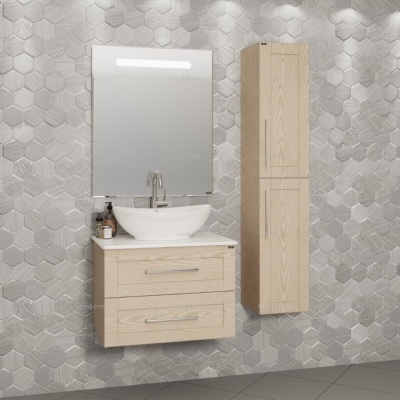 Шкаф пенал СанТа Венера 30 521001 подвесной Дуб бежевый