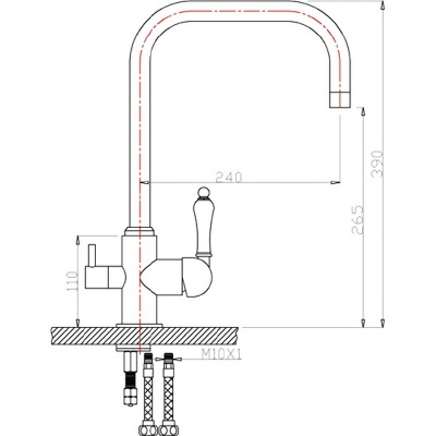 Смеситель для кухни ZorG Sanitary ZR 318 YF-33 BR Бронза