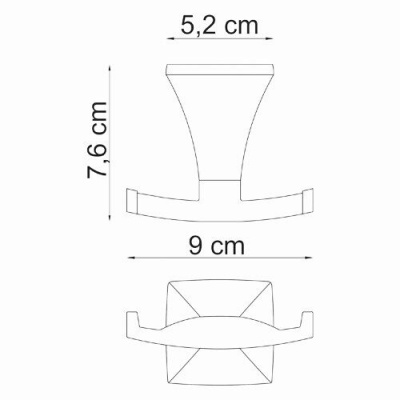Двойной крючок WasserKRAFT Wern K-2523D Хром