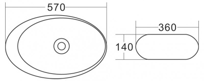 Раковина-чаша BelBagno 57 BB1396 Белая