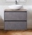 Комплект мебели для ванной BelBagno SET-KRAFT-600-PG-C-BB344-LOY со смесителем Pietra Grigio, столешница - Cemento (без нанесения узора)