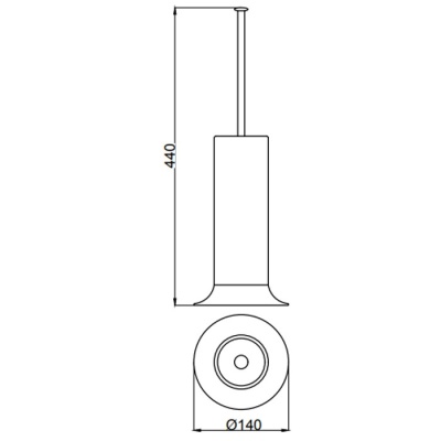 Ершик для унитаза Webert Opera OA501302010 Золото Белый