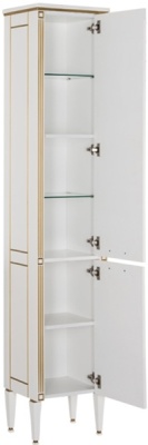 Шкаф пенал Aquanet Паола 40 186112 R Белый Золото