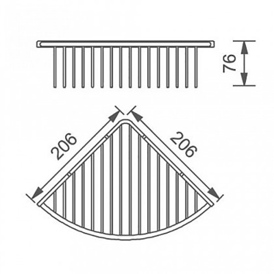 Полка корзина Aquanet 8163 угловая Хром