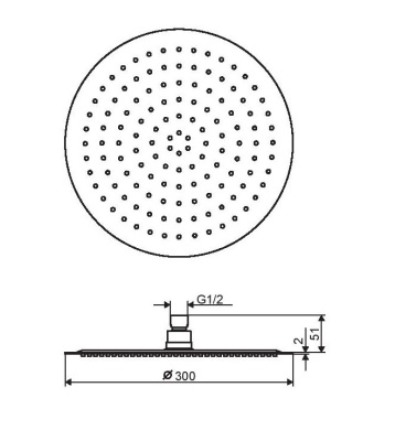Верхний душ Excellent Actima AREX.3030CR хром