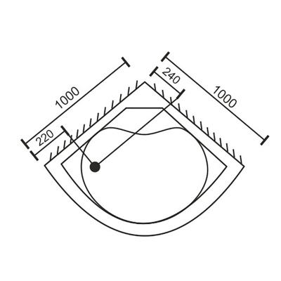 Акриловый поддон для душа BellSan Сатурн 100х100 Белый Акриловый поддон для душа BellSan Сатурн 100х100 Белый