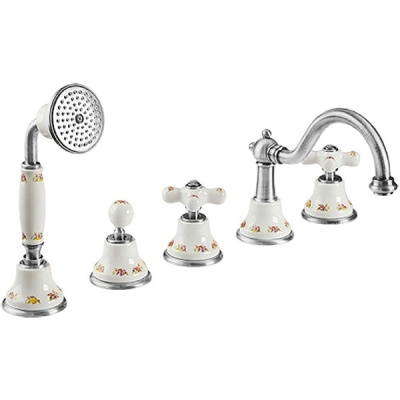 Смеситель на борт ванны Migliore Provance ML.PRO-8880 Хром Белый